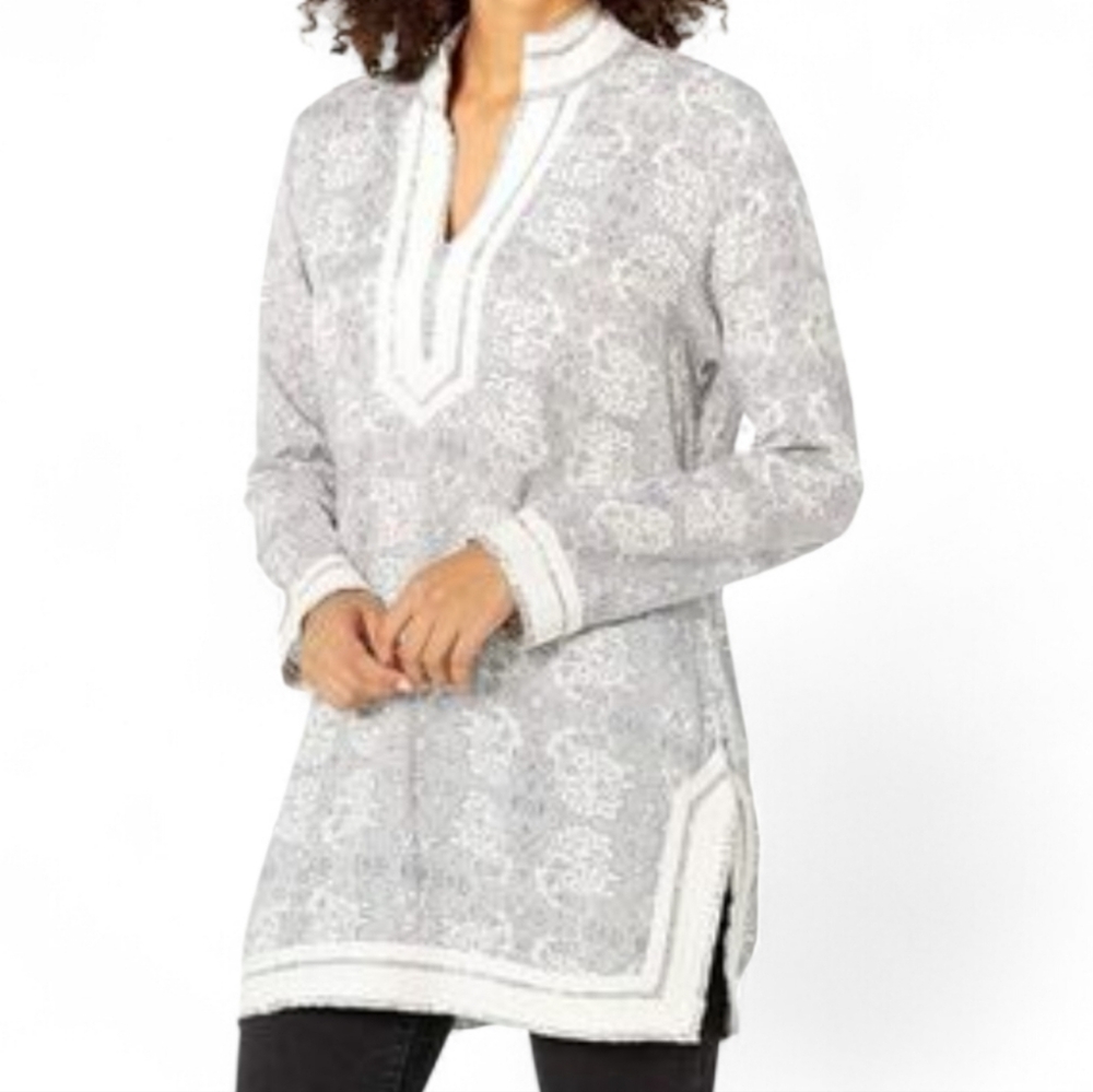 Mudpie Tunic In Grey Floral, Size L
